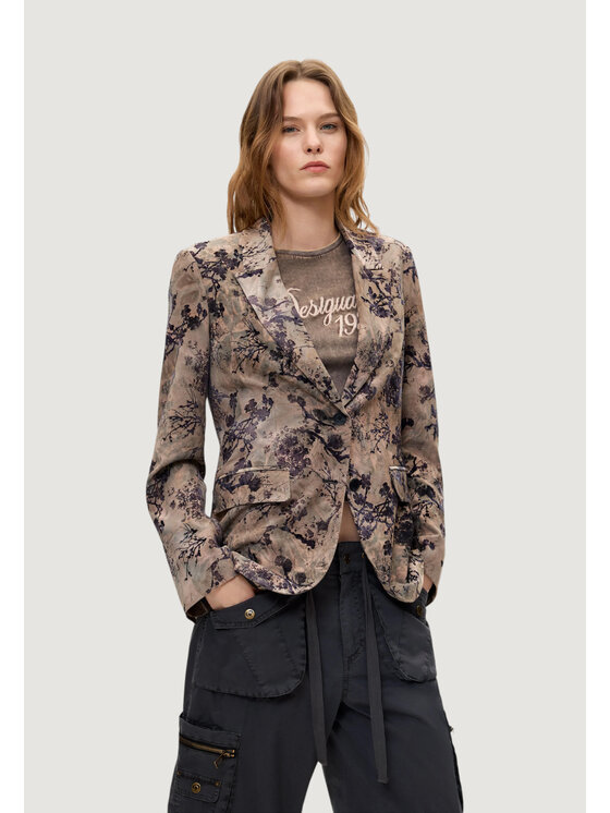 Desigual Desigual Marynarka AME_CHERRIE Beżowy ciemny Blazer Fit