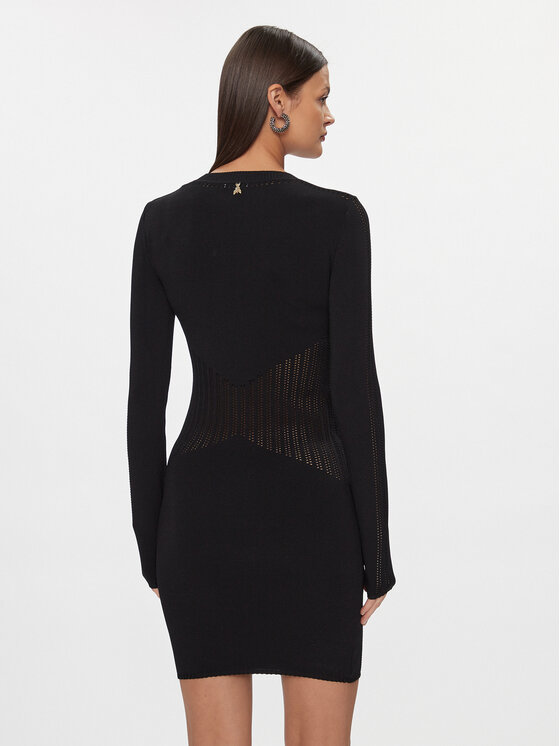 Patrizia Pepe Patrizia Pepe Vestito di maglia 8A1295/K7I5-K103 Nero Slim Fit