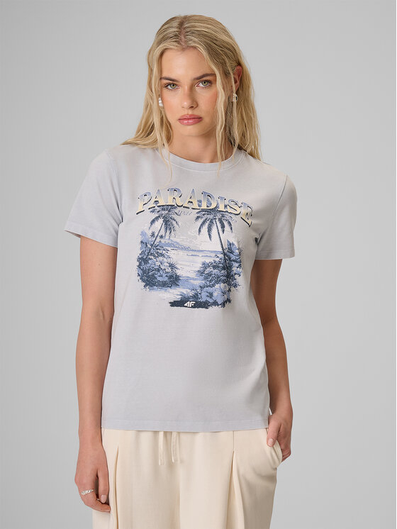 4F 4F T-Shirt APRES SEA Niebieski jasny Regular Fit