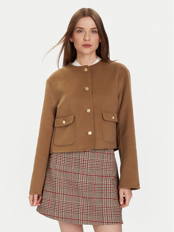 Tommy Hilfiger Tommy Hilfiger Pārejas jaka WW0WW47446 Bēšs Regular Fit