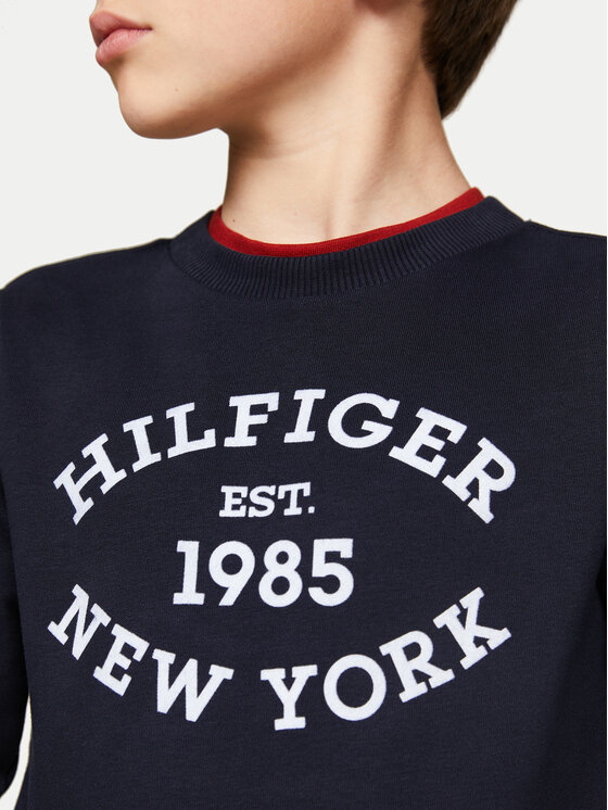 Tommy Hilfiger Tommy Hilfiger Pulóver Monotype KB0KB09048 Sötétkék Regular Fit