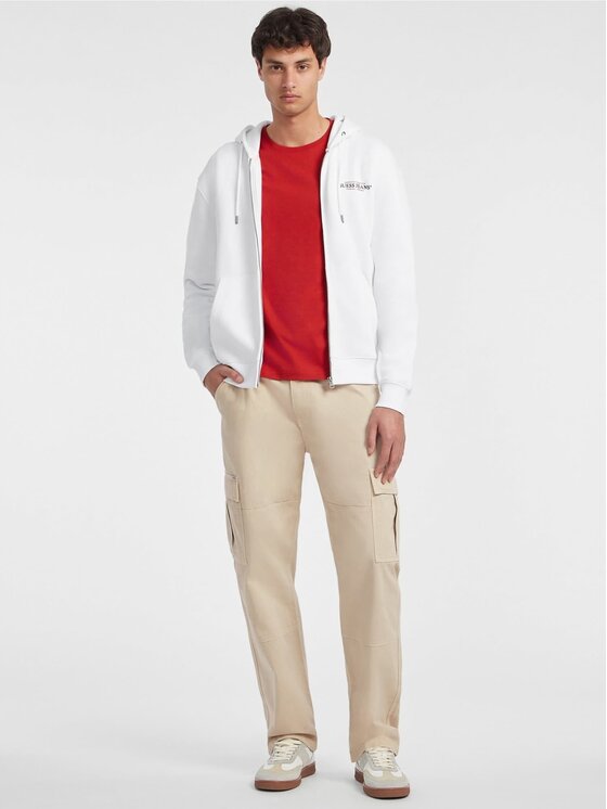 Guess Jeans Guess Jeans Sweter 165589 Biały Classic Fit