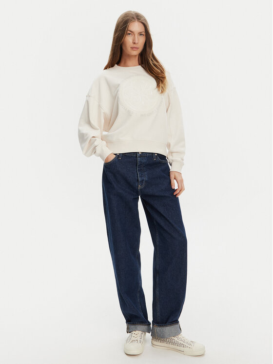 Guess Guess Felpa W5YQ07 KB681 Écru Regular Fit