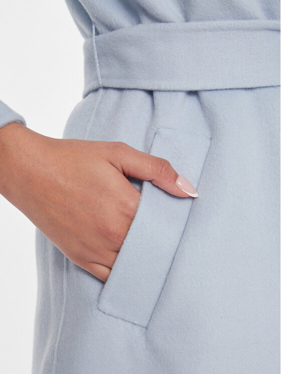 TWINSET TWINSET Kabát pro přechodné období 241TP2010 Světle modrá Regular Fit