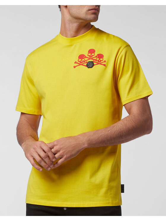 PHILIPP PLEIN PHILIPP PLEIN T-Shirt 209 Żółty Regular Fit