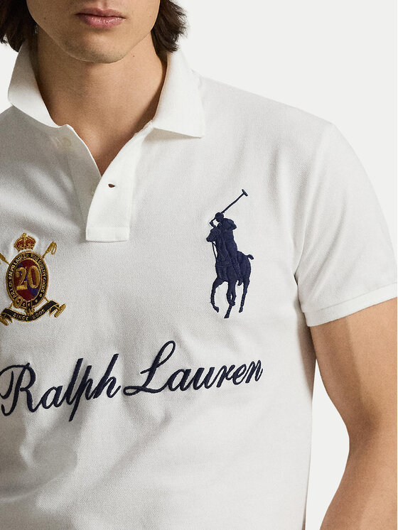 Polo Ralph Lauren Polo Ralph Lauren Tricou polo 710P07311002 Alb Custom Slim Fit