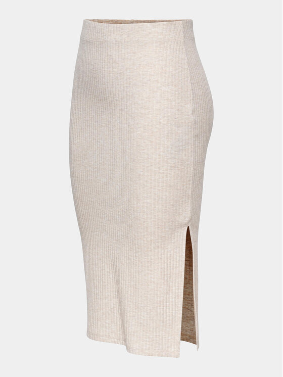 ONLY ONLY Pouzdrová sukně Emma 15233600 Béžová Slim Fit