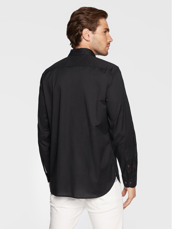 Tommy Hilfiger Tommy Hilfiger Cămașă Core Flex MW0MW25035 Negru Regular Fit