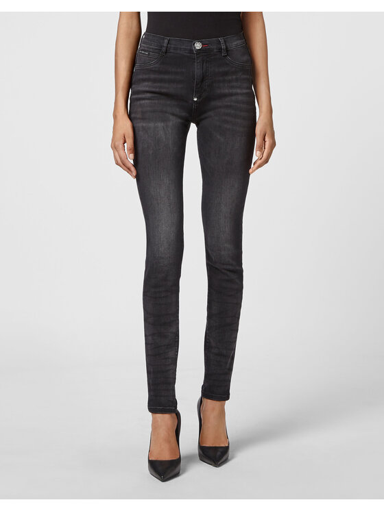 PHILIPP PLEIN PHILIPP PLEIN Džínsy 313 Čierna Jegging Fit
