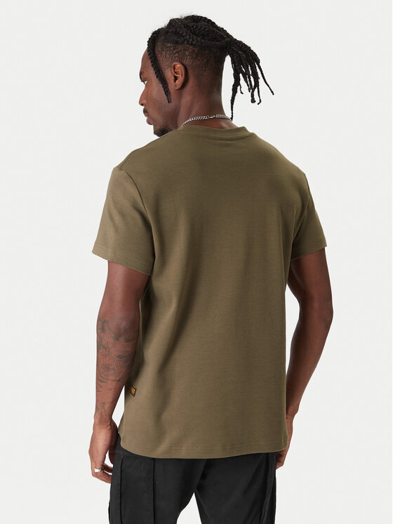 G-Star Raw G-Star Raw T-Shirt Old Skool D25967-C812 Zielony Regular Fit