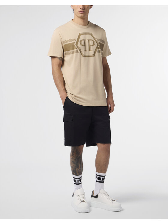 PHILIPP PLEIN PHILIPP PLEIN T-Shirt 29877 Beżowy Regular Fit