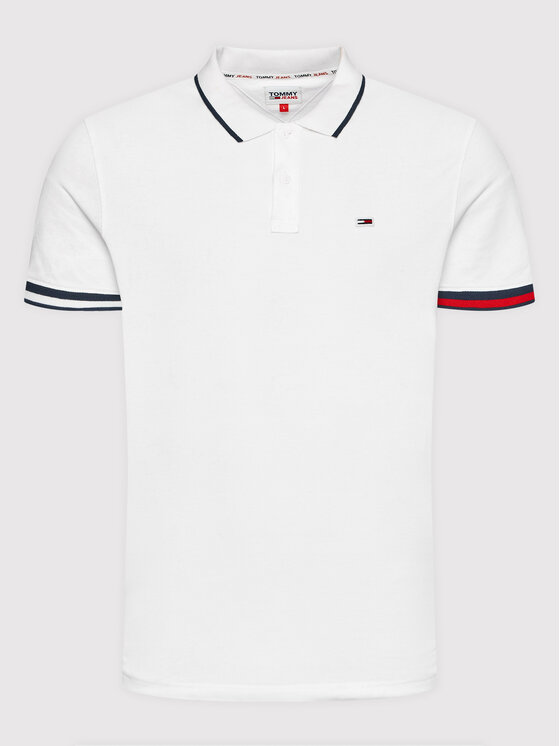 Tommy Jeans Tommy Jeans Polo Flag DM0DM12963 Bianco Regular Fit
