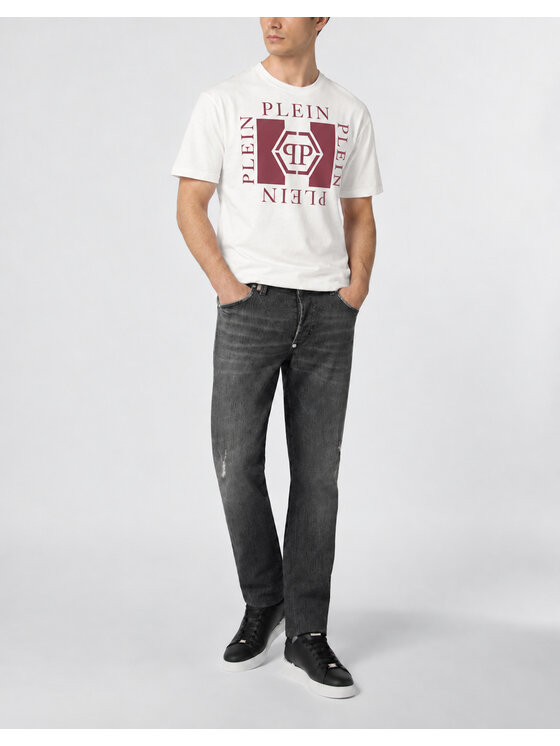 PHILIPP PLEIN PHILIPP PLEIN T-Shirt 31676 Biały Regular Fit