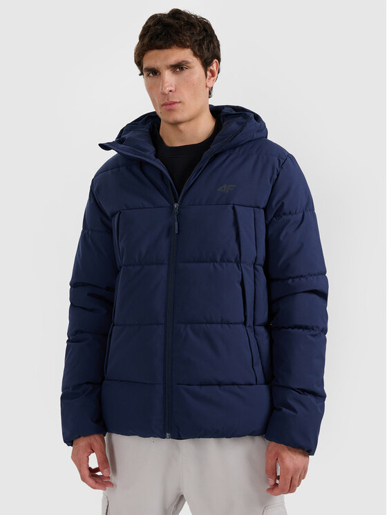 4F 4F Kurtka puchowa URBAN COMMUTER Granatowy Regular Fit