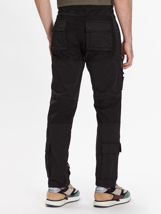 Aeronautica Militare Aeronautica Militare Штани з тканини 231PA1387CT1493 Чорний Regular Fit