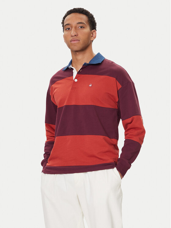 United Colors Of Benetton United Colors Of Benetton Тениска с яка и копчета 3BC1U302L Цветен Regular Fit