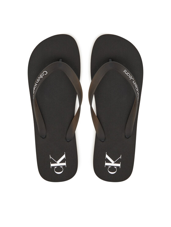 Calvin Klein Jeans Žabky Beach Sandal Transparent Tpu YM0YM01267 Čierna