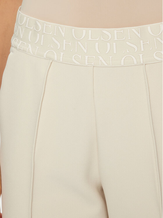 Olsen Olsen Riidest püksid 14002250 Beež Straight Fit