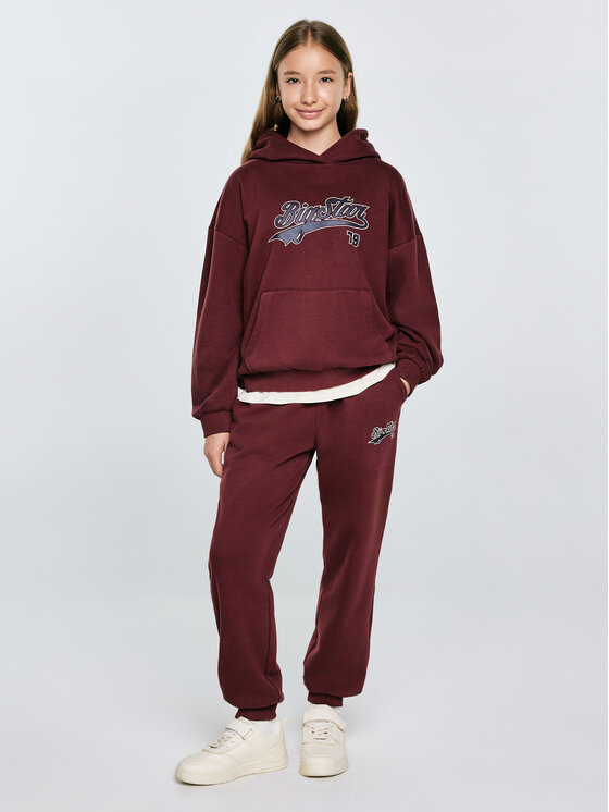 BIG STAR BIG STAR Spodnie dresowe RUBILIAP Bordowy Basic Fit