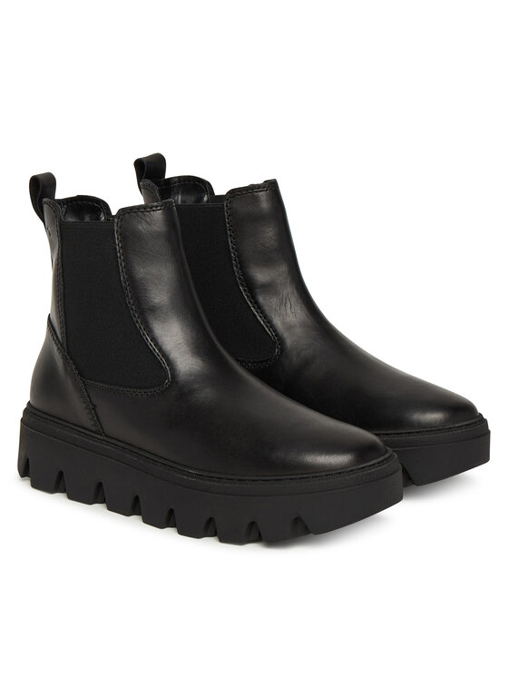 Tamaris Tamaris Kotníková obuv s elastickým prvkem 1-25405-45 Černá
