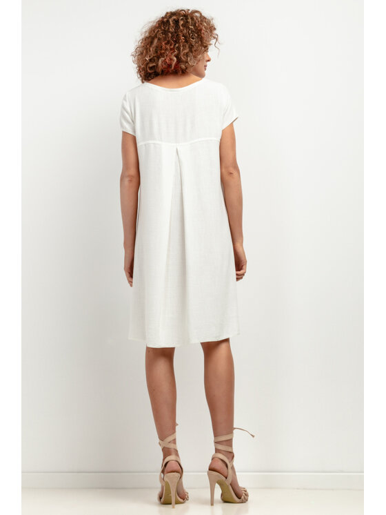 Tessita Tessita Sukienka letnia SUKIENKA_T403_1_S Biały Regular Fit