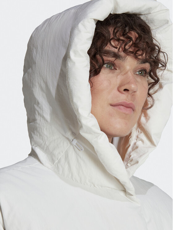 adidas adidas Vatovaná bunda Big Baffle Down Coat HN9939 Bílá Loose Fit