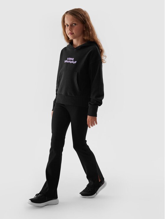 4F 4F Μπλούζα 4FJAW23TSWSF645 Μαύρο Regular Fit
