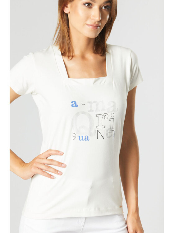 QUIOSQUE QUIOSQUE Halenka 16-TD-151 Bílá Regular Fit
