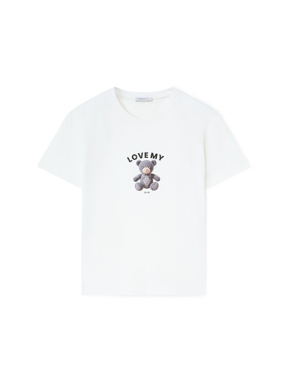 Motivi Motivi T-Shirt G087W003866N011 Biały Regular Fit