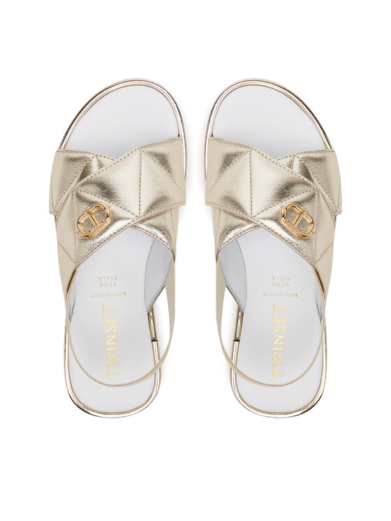 TWINSET TWINSET Sandaalid 251GCJ044 M Kuldne