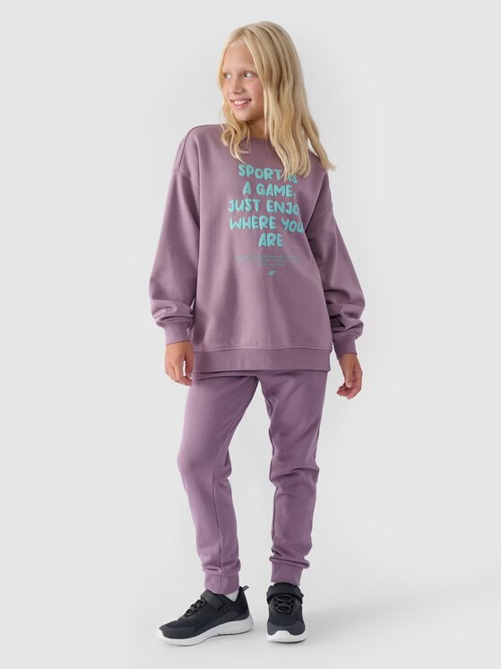 4F 4F Felpa 4FJWAW24TSWSF1214-51S Viola Regular Fit