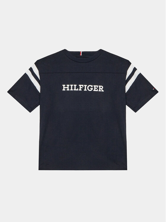 Tommy Hilfiger Tricou Varsity KB0KB08678 D Bleumarin Regular Fit