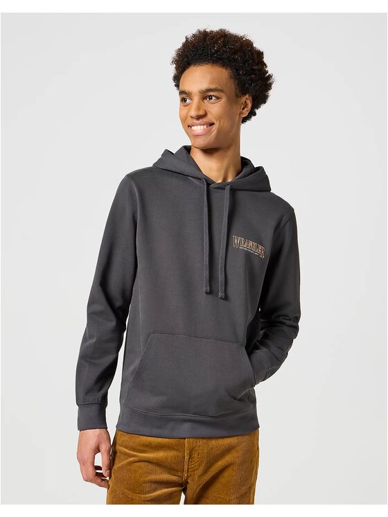 Wrangler Wrangler Bluza HOODIE Czarny Loose Fit