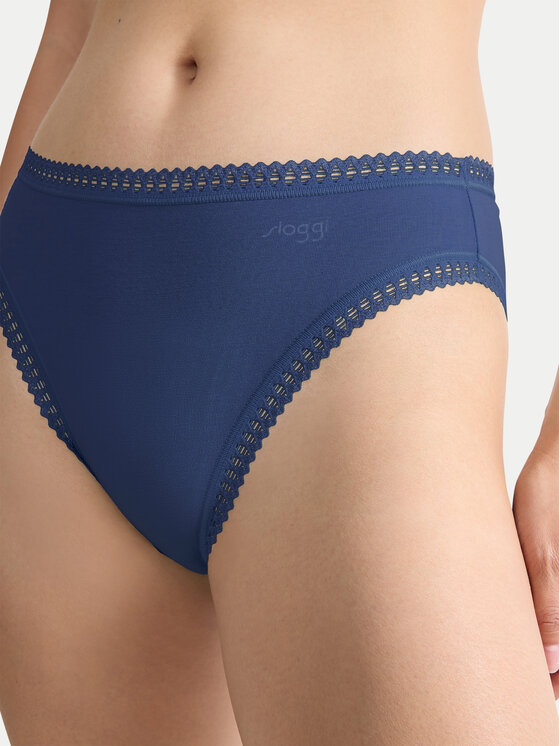 Sloggi Sloggi Set 3 perechi de chiloți de damă clasici Go Crush 10219672 Albastru