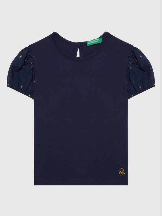 United Colors Of Benetton Tricou 3P4ZG100Z Bleumarin Regular Fit