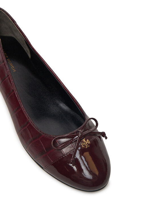 Tory Burch Tory Burch Baleriny Cap Toe Ballet 165365 Bordowy