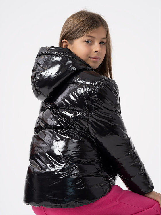 4F 4F Žieminė striukė 4FJAW23TDJAF267 Juoda Regular Fit