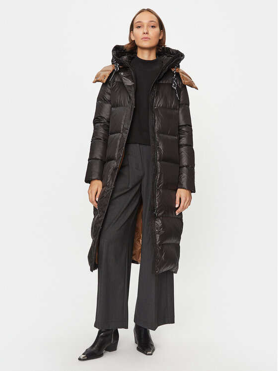 Deha Deha Пуховик D93583 Чорний Regular Fit