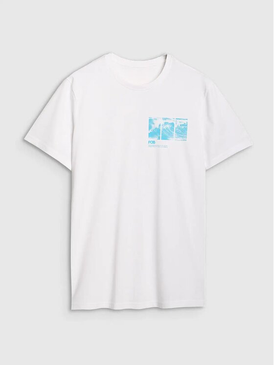 4F 4F T-Shirt 4FRSS24TTSHM2106-10S Biały Regular Fit