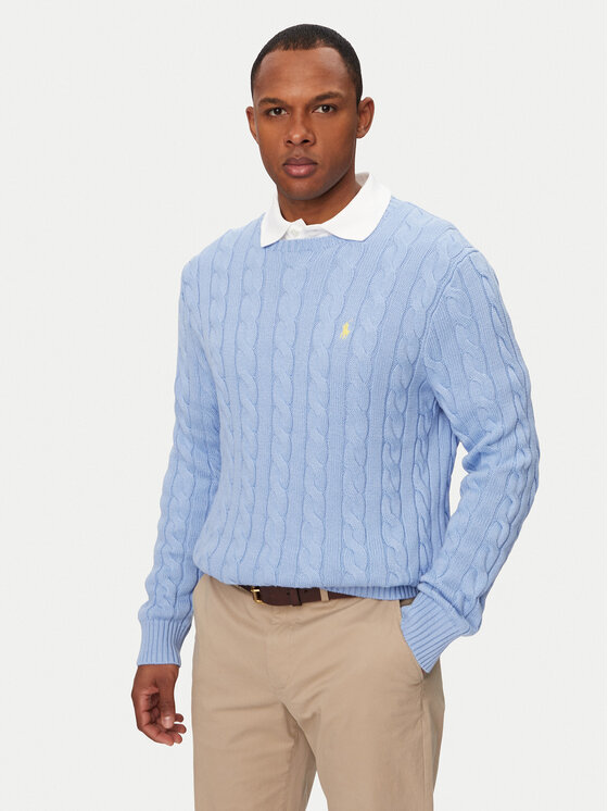 Polo Ralph Lauren Polo Ralph Lauren Svetr 710775885535 Světle modrá Regular Fit
