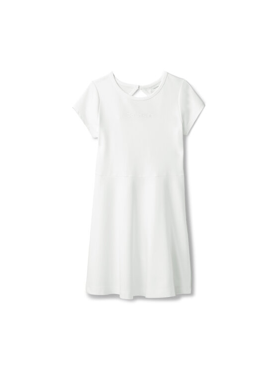 Calvin Klein Calvin Klein Každodenní šaty Skater LVCKSJH02G Bílá Regular Fit