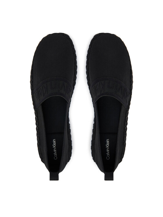 Calvin Klein Calvin Klein Espadryle Oblique Espadrille Webbing HW0HW02934 Czarny