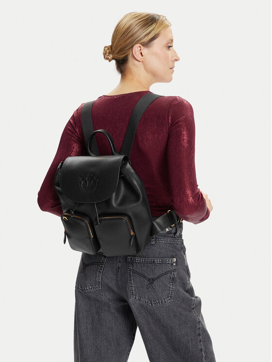 PINKO PINKO Rucksack Carrie Backpack Al 25-26 PLTT 104351 A29Q Schwarz