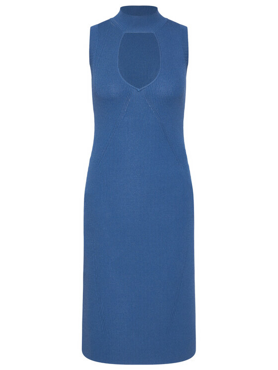 Guess Guess Strickkleid W1YK90 Z2DC0 Dunkelblau Slim Fit