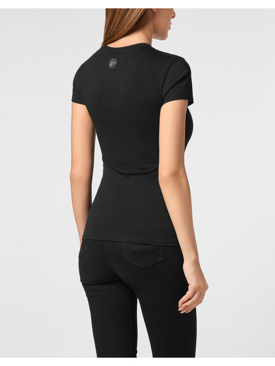 PHILIPP PLEIN PHILIPP PLEIN Tričko 20275 Čierna Skin Tight Fit