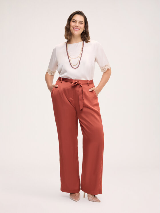 Fiorella Rubino Fiorella Rubino Bluzka 2173T002566N002 Kremowy Regular Fit
