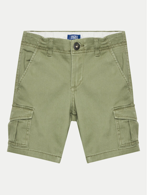 Jack&Jones Junior Bavlnené šortky 12182856 Zelená Cargo Fit