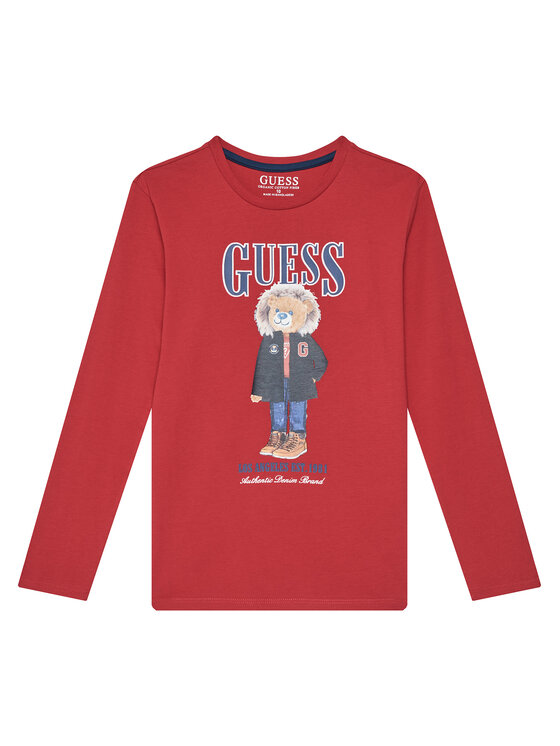 Guess Guess Bluse L5BI09I3Z14 Rot Regular Fit