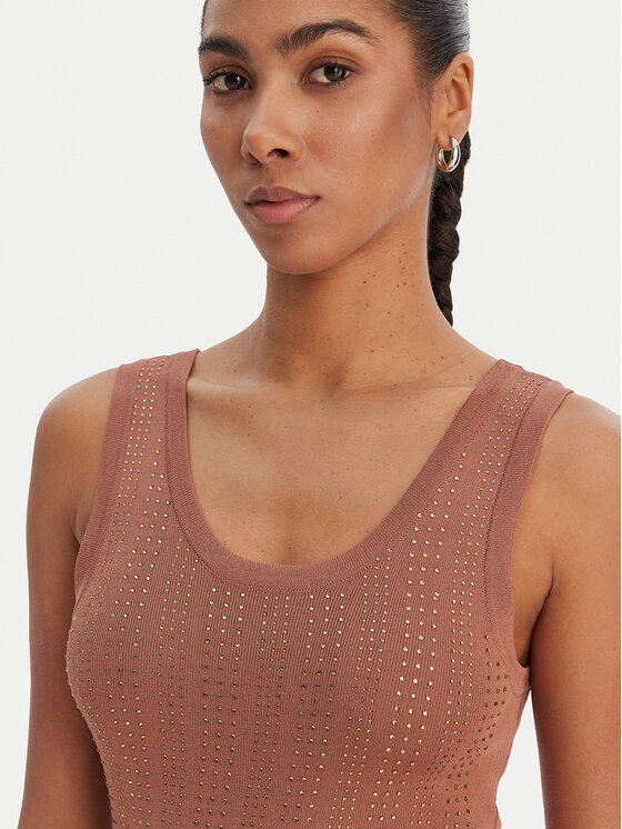 Fracomina Fracomina Top FR26ST4005K524R9 Pruun Slim Fit