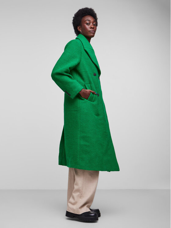 YAS YAS Cappotto di lana Inferno 26028173 Verde Regular Fit